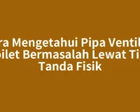 Cara Mengetahui Pipa Ventilasi Toilet Bermasalah Lewat Tiga Tanda Fisik