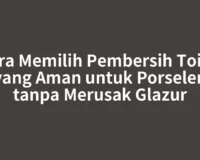 Cara Memilih Pembersih Toilet yang Aman untuk Porselen tanpa Merusak Glazur