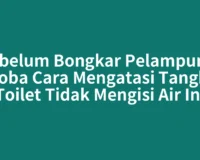 Sebelum Bongkar Pelampung, Coba Cara Mengatasi Tangki Toilet Tidak Mengisi Air Ini
