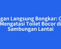 Jangan Langsung Bongkar: Cara Mengatasi Toilet Bocor di Sambungan Lantai